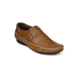 RL Rocklin Men Tan Brown Textured Formal Slip-Ons-picture-36