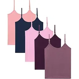 rmt dissa Women’s Combed Cotton Camisole wih Adjustment Pack of 5 | Soft, Breathable & All Day Comfort | Layering Tank Top-picture-23