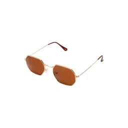 Roadies Dark Brown Hexagon Unisex Sunglasses-picture-20