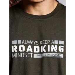 Roadking Typography Printed Round Neck Cotton Oversized T-shirt-picture-18