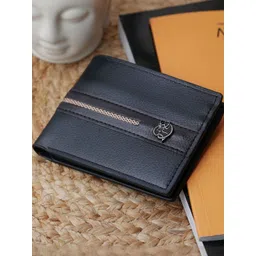 Roadster Black Solid Leather Two Fold Wallet Wallets-picture-29