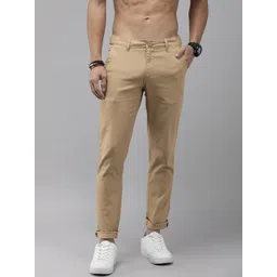 Roadster Classic Slim Fit Cotton Chinos Trousers-picture-38