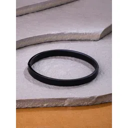 Roadster Men Black Metal Cuff Bracelet-picture-31