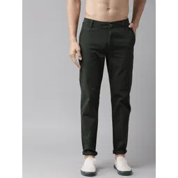 Roadster Men Black Slim Fit Solid Chinos-picture-33