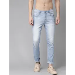 Roadster Men Blue Skinny Fit Mid-Rise Clean Look Stretchable Jeans-picture-44
