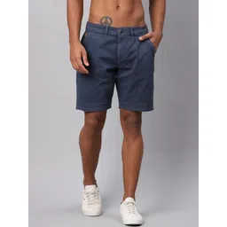 Roadster Men Blue Solid Regular Fit Shorts-picture-36