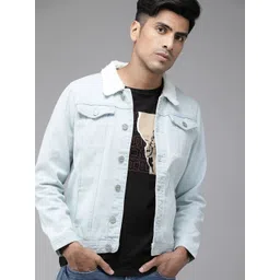 Roadster Men Blue Washed Denim Jacket-image-25