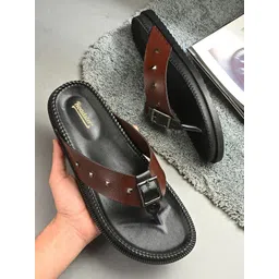 Roadster Men Brown PU Comfort Sandals-picture-40