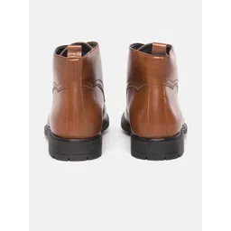 Roadster Men Brown Solid Mid-Top Flat Boots image 3