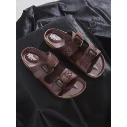 Roadster Men Brown Synthetic Suede Comfort Sandals-picture-32