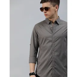 Roadster Men Charcoal Grey Stretchable Sustainable Casual Shirt-picture-39