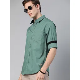 Roadster Men Green Pure Cotton Sustainable Casual Shirt-picture-21