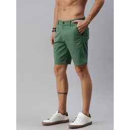 Roadster Men Green Solid Regular Fit Shorts-picture-35