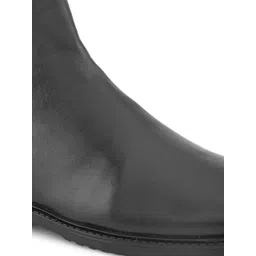 Roadster Men Leather Boots With Side Chain image 5