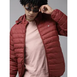 Roadster Men Maroon Puffer Jacket-image-21
