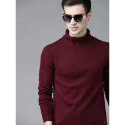 Roadster Men Maroon Pullover-picture-25