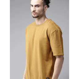 Roadster Men Mustard Brown Solid Sweatshirt-picture-24
