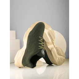 Roadster Men Olive Green Suede Finish Sneakers-picture-37