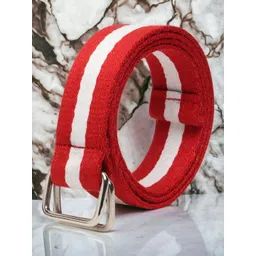 Roadster Men Red Striped D-Ring Buckle Belt-picture-31