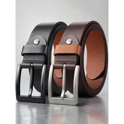 Roadster Men Set of 2 Leather Formal Belts-picture-39