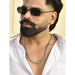 Roadster Men Silver-Plated Curb Classic Link Design Chain-picture-30