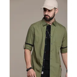 Roadster Men Solid Opaque Cotton Casual Shirt-image-48