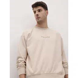 roadster Men Solid Round Neck Grey Sweater-picture-10