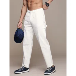 Roadster Men Solid Straight Fit Chinos Trousers-picture-19