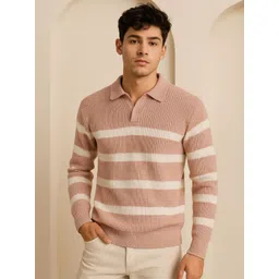 Roadster Men Striped Acrylic Pullover-picture-15