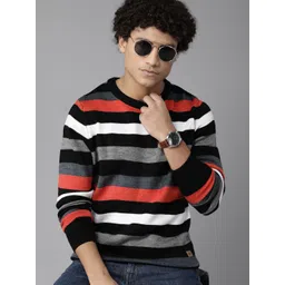 Roadster Men Striped Pullover-picture-19