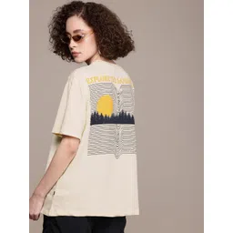 Roadster Printed Oversized Drop-Shoulder Sleeves T-shirt-picture-35