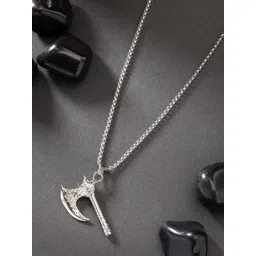 Roadster Silver Plated Stainless Steel Pendant With Chain-picture-41