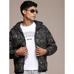 Roadster The Life Co. Geometric Printed Padded Jacket-picture-10