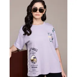 Roadster The Life Co. Graphic Printed Relaxed Fit Pure Cotton T-shirt-picture-37