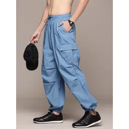 Roadster The Life Co. Loose Fit Pure Cotton Cargos Trousers-picture-17