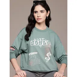 Roadster The Life Co. Typography Printed Drop-Shoulder Sleeves Sweatshirt-picture-33