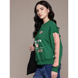 Roadster The Life Co. Typography Printed Drop-Shoulder Sleeves Sweatshirt-picture-14