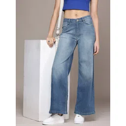 Roadster The Life Co. Women Wide Leg Heavy Fade Stretchable Jeans-picture-38