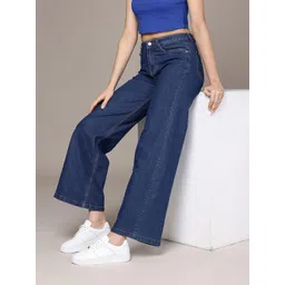 Roadster The Life Co. Women Wide Leg Stretchable Jeans-picture-11