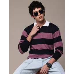 Roadster The Lifestyle Co Acrylic Striped Pullover-picture-36