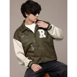 Roadster The Lifestyle Co. Colourblocked Applique Bomber Jacket-picture-21