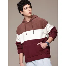 Roadster The Lifestyle Co Colourblocked Hooded Sweatshirt-picture-29