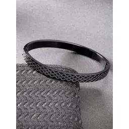 Roadster The Lifestyle Co. Men Rhodium-Plated Stainless Steel Kada Bracelet-picture-12