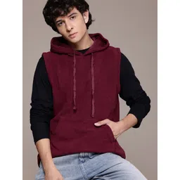 Roadster The Lifestyle Co. Sleeveless Hooded Fleece Sweatshirt-picture-37