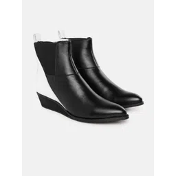 Roadster The Lifestyle Co. Women Colourblocked Wedge Heel Regular Boots-picture-26