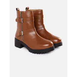 Roadster The Lifestyle Co. Women Mid Top Regular Boots With Buckle Detail-picture-32