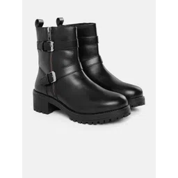 Roadster The Lifestyle Co. Women Mid Top Regular Boots With Buckle Detail-picture-29