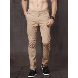 Roadster Time Travlr Men Beige Slim Fit Solid Chinos-picture-14