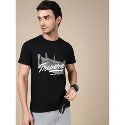 Roadster Typography Printed Round Neck Pure Cotton T-Shirt-picture-10