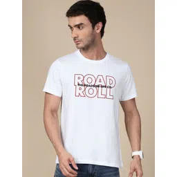 Roadster Typography Printed Round Neck Pure Cotton T-Shirt-picture-14